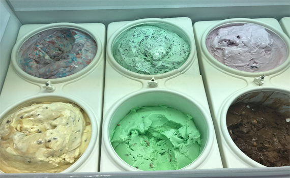 Photo of different 6 Icecreams.